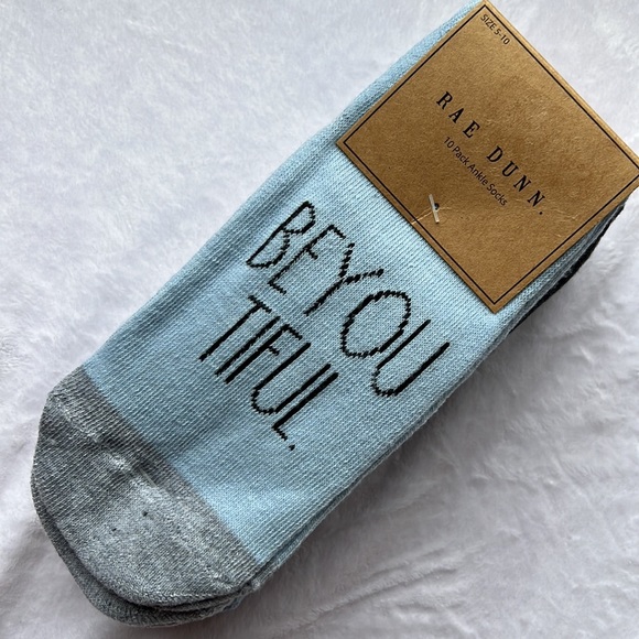 Rae Dunn 10 pack ankle socks blue camo - Picture 1 of 10